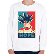 PRINTFASHION Goku Hope - Gyerek pulóver - Fehér gyerek pulóver, kardigán