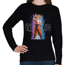 PRINTFASHION Goku - Női pulóver - Fekete