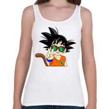 PRINTFASHION Goku szemüvegben  - Női atléta - Fehér női trikó