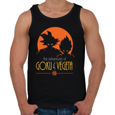 PRINTFASHION GOKU / VEGETA - Férfi atléta - Fekete