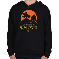 PRINTFASHION GOKU / VEGETA - Gyerek kapucnis pulóver - Fekete