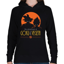 PRINTFASHION GOKU / VEGETA - Női kapucnis pulóver - Fekete női pulóver, kardigán