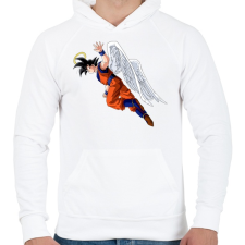 PRINTFASHION gokuangel.png - Férfi kapucnis pulóver - Fehér férfi pulóver, kardigán