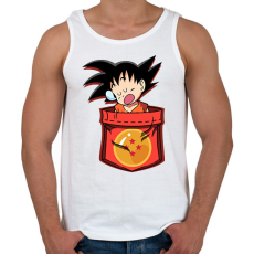 PRINTFASHION gokupocket - Férfi atléta - Fehér