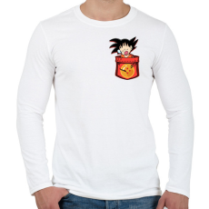 PRINTFASHION gokupocket - Férfi hosszú ujjú póló - Fehér