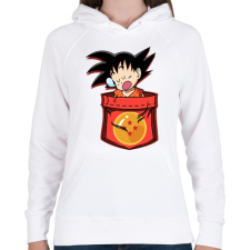 PRINTFASHION gokupocket - Női kapucnis pulóver - Fehér női pulóver, kardigán