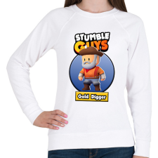 PRINTFASHION Gold Digger - Női pulóver - Fehér női pulóver, kardigán