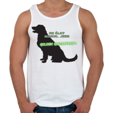 PRINTFASHION Golden retriever - Férfi atléta - Fehér atléta, trikó