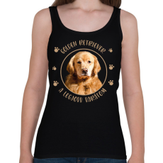 PRINTFASHION Golden retriever - Legjobb barátom - Női atléta - Fekete