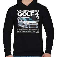 PRINTFASHION Golf 4 streetwear - Férfi kapucnis pulóver - Fekete