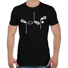 PRINTFASHION Golf  - Férfi póló - Fekete férfi póló