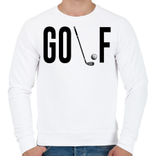PRINTFASHION Golf - ütővel - Férfi pulóver - Fehér férfi pulóver, kardigán