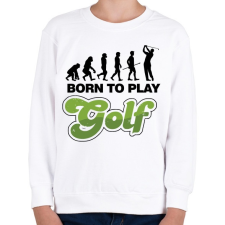 PRINTFASHION Golfozás evolúció - Gyerek pulóver - Fehér gyerek pulóver, kardigán