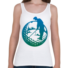 PRINTFASHION Golfozó férfi - Női atléta - Fehér női trikó