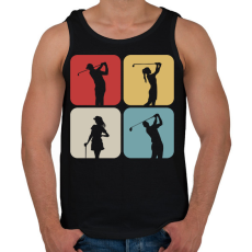 PRINTFASHION Golfozók - Férfi atléta - Fekete