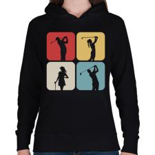 PRINTFASHION Golfozók - Női kapucnis pulóver - Fekete női pulóver, kardigán