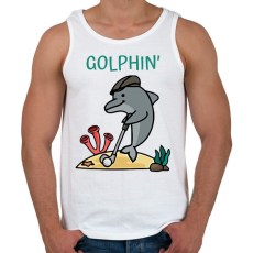 PRINTFASHION Golphin - Férfi atléta - Fehér