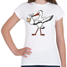 PRINTFASHION Gólya hozta Gyermek! - Női póló - Fehér női póló