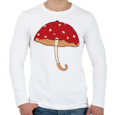 PRINTFASHION Gomba esernyő - Férfi hosszú ujjú póló - Fehér férfi póló