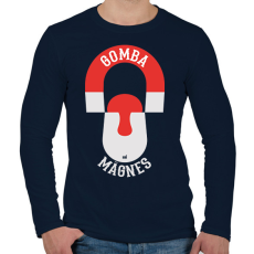 PRINTFASHION Gomba mágnes gombász ajándék - Férfi hosszú ujjú póló - Sötétkék