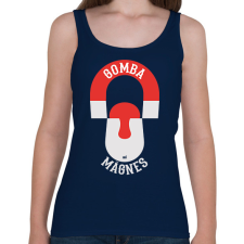 PRINTFASHION Gomba mágnes gombász ajándék - Női atléta - Sötétkék női trikó