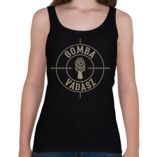 PRINTFASHION Gomba vadász gombász ajándék - Női atléta - Fekete női trikó