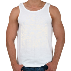 PRINTFASHION Gombák - Férfi atléta - Fehér