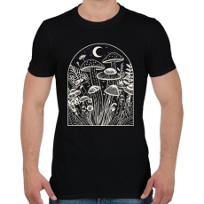 PRINTFASHION Gombák - Férfi póló - Fekete