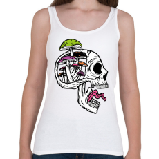 PRINTFASHION Gombás koponya - Női atléta - Fehér