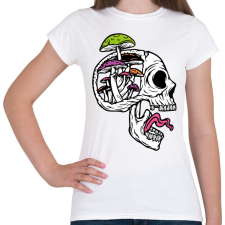 PRINTFASHION Gombás koponya - Női póló - Fehér női póló