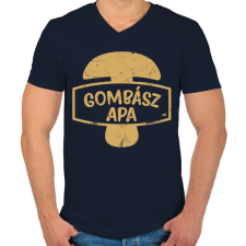 PRINTFASHION Gombász apa ajándék - Férfi V-nyakú póló - Sötétkék férfi póló