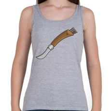 PRINTFASHION Gombász kés - Női atléta - Sport szürke