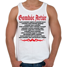 PRINTFASHION Gombóc Artúr és a világ összes csokoládéja - Férfi atléta - Fehér atléta, trikó