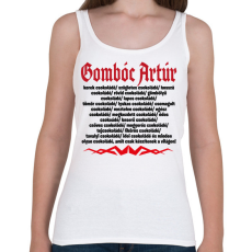 PRINTFASHION Gombóc Artúr és a világ összes csokoládéja - Női atléta - Fehér