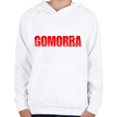 PRINTFASHION Gomorra logo - Gyerek kapucnis pulóver - Fehér