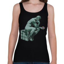 PRINTFASHION Gondolkodás - Női atléta - Fekete női trikó