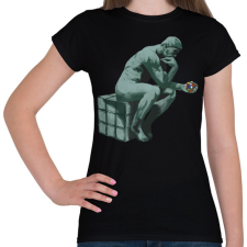 PRINTFASHION Gondolkodás - Női póló - Fekete női póló