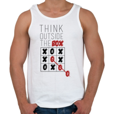 PRINTFASHION Gondolkodj. - Férfi atléta - Fehér atléta, trikó