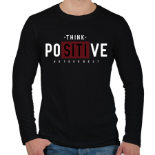 PRINTFASHION Gondolkodj pozitívan - Férfi hosszú ujjú póló - Fekete férfi póló