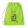PRINTFASHION Gondolkodj. - Sportzsák, Tornazsák - Limezöld