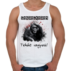 PRINTFASHION gondolkodom - Férfi atléta - Fehér