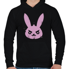PRINTFASHION Gonosz nyuszi - Férfi kapucnis pulóver - Fekete