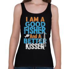 PRINTFASHION Good fisher - Női atléta - Fekete női trikó