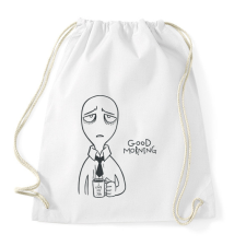 PRINTFASHION Good morning - Jó reggelt kávézás - Sportzsák, Tornazsák - Fehér tornazsák