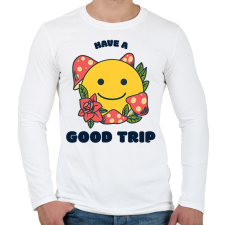 PRINTFASHION goodtrip - Férfi hosszú ujjú póló - Fehér férfi póló