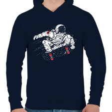 PRINTFASHION Gördeszkás Asztronauta - Férfi kapucnis pulóver - Sötétkék férfi pulóver, kardigán