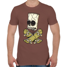 PRINTFASHION Gördeszkás halála - Férfi póló - Mogyoróbarna férfi póló