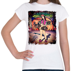 PRINTFASHION Gördeszkás lány - Női póló - Fehér