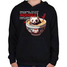 PRINTFASHION görény megszólításai - Gyerek kapucnis pulóver - Fekete gyerek pulóver, kardigán