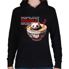 PRINTFASHION görény megszólításai - Női kapucnis pulóver - Fekete női pulóver, kardigán